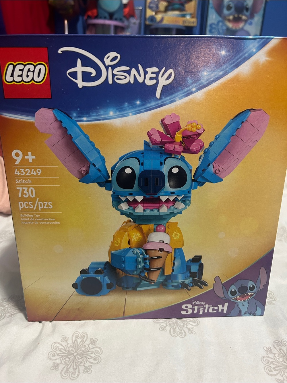 Lego Disney Stitch Figure in Blue, Pink & Yellow